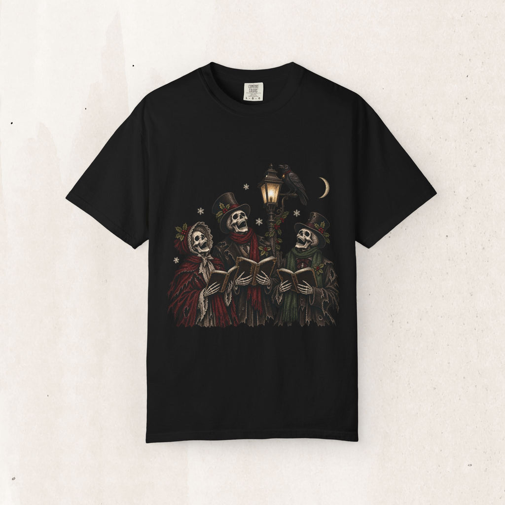 Skeleton Carolers Christmas Tee