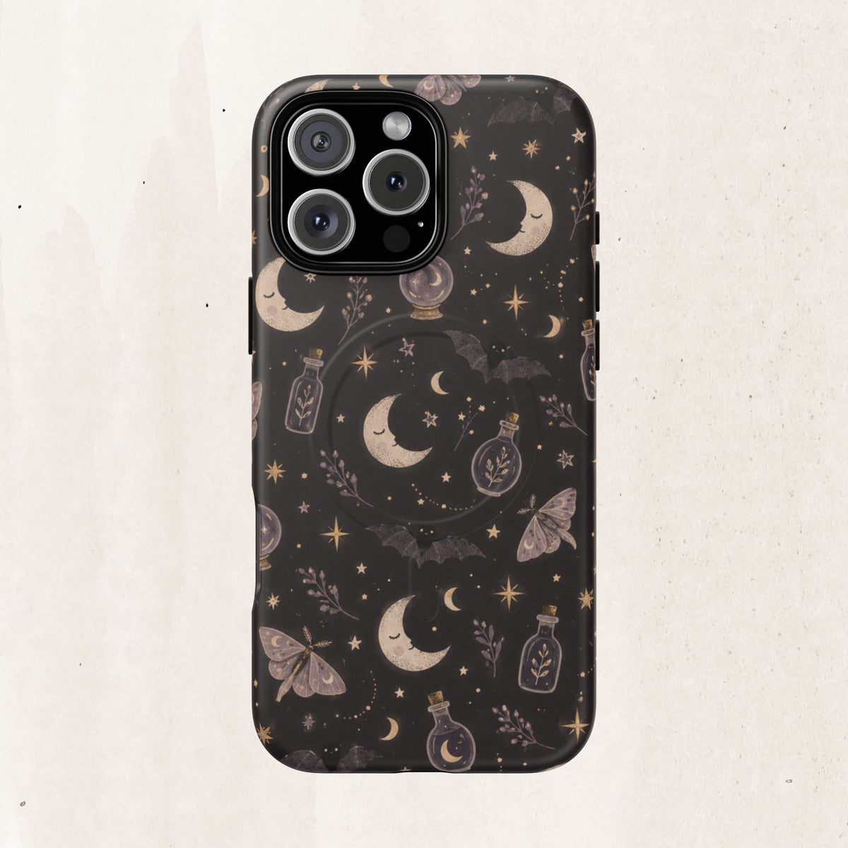 Moon & Moth Magnetic Phone Case — Celestial Protective Tough Case