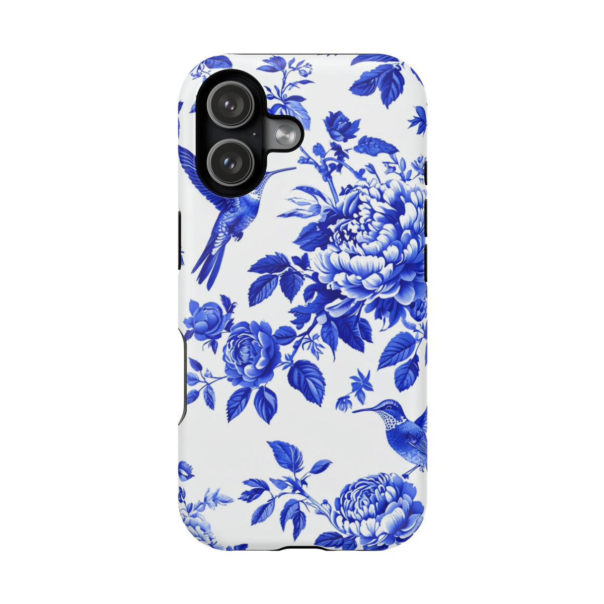 Blue Floral Bird Magnetic Phone Case, alternate view