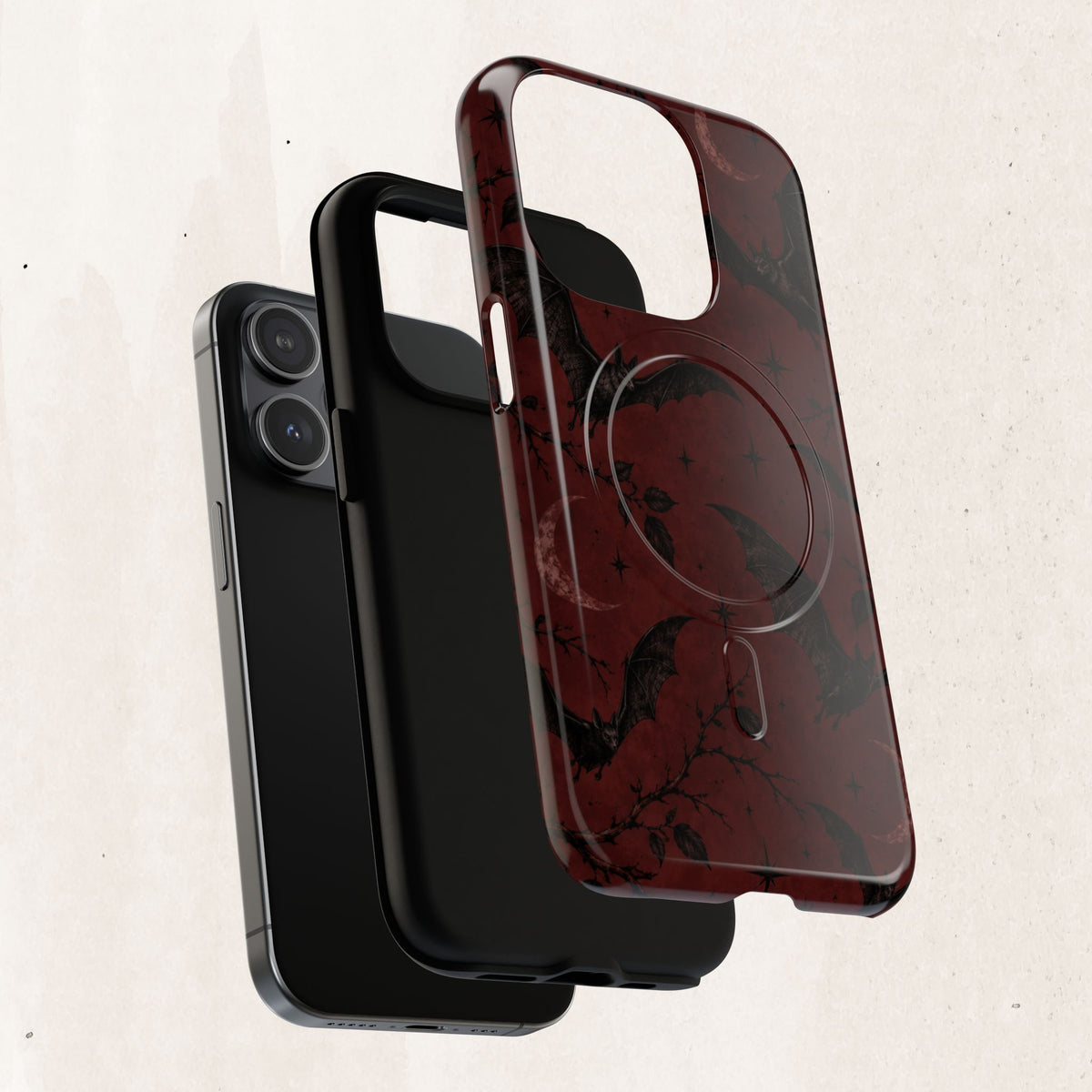 Gothic Bat Moon Magnetic Phone Case