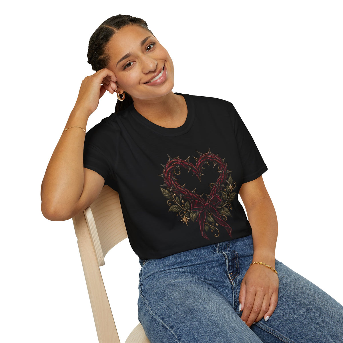Thorn Heart Graphic Tee – Gothic Floral