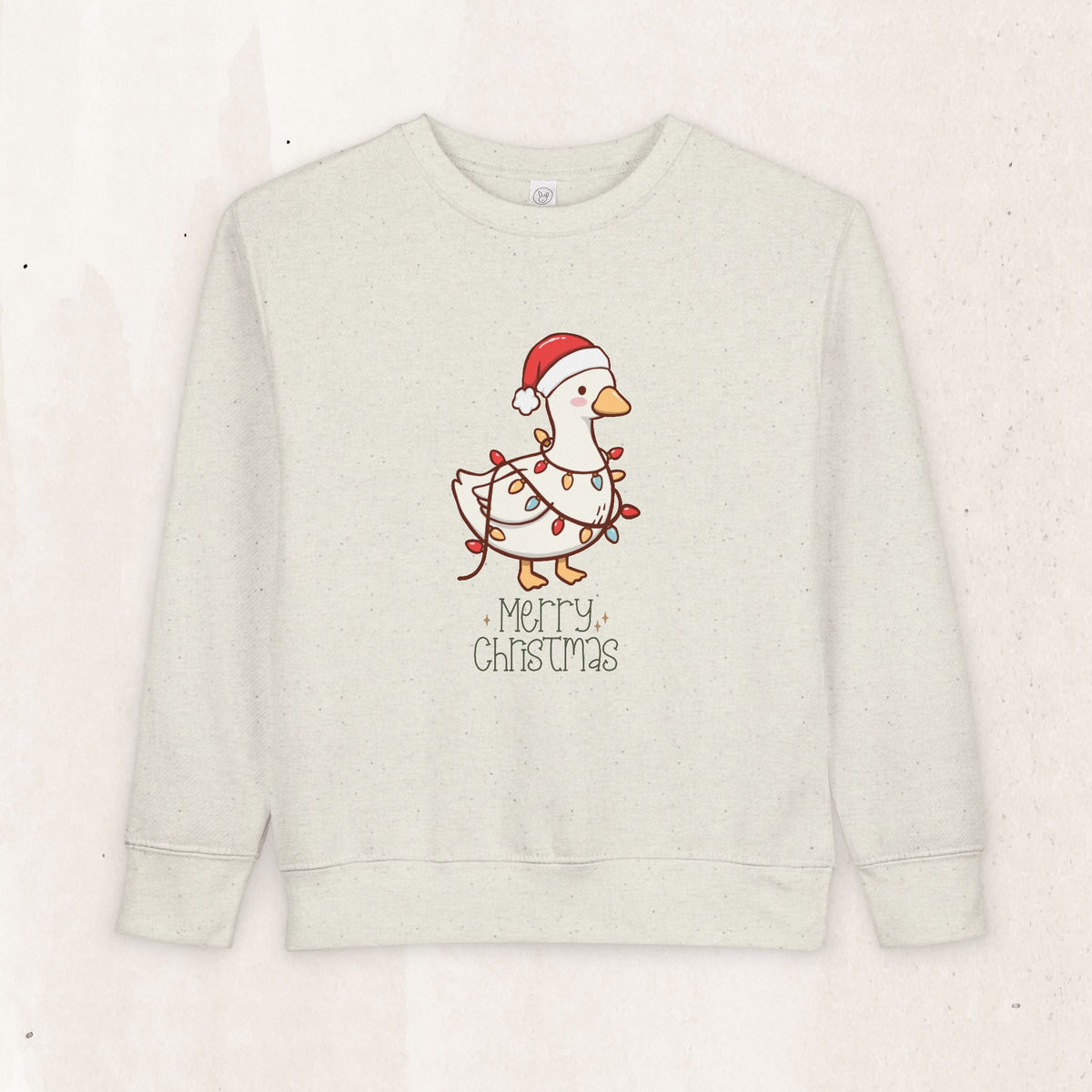 Santa Hat Duck "Merry Christmas" Toddler Sweatshirt
