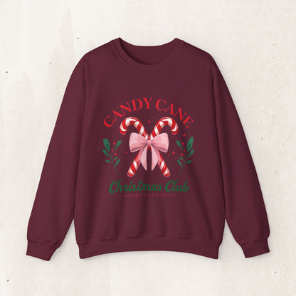 Candy Cane Christmas Club Crewneck Sweatshirt