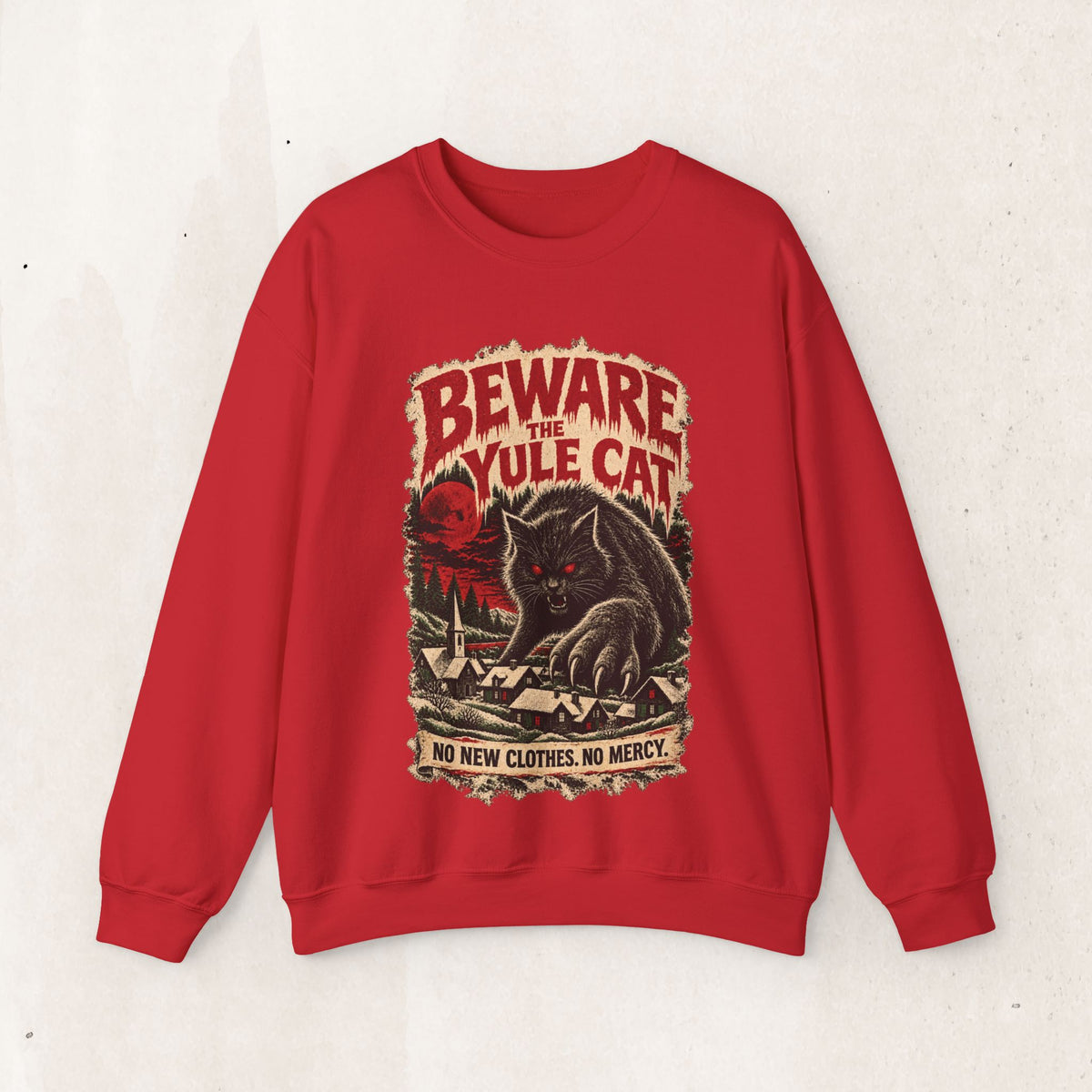 Beware the Yule Cat Horror Poster sweatshirt