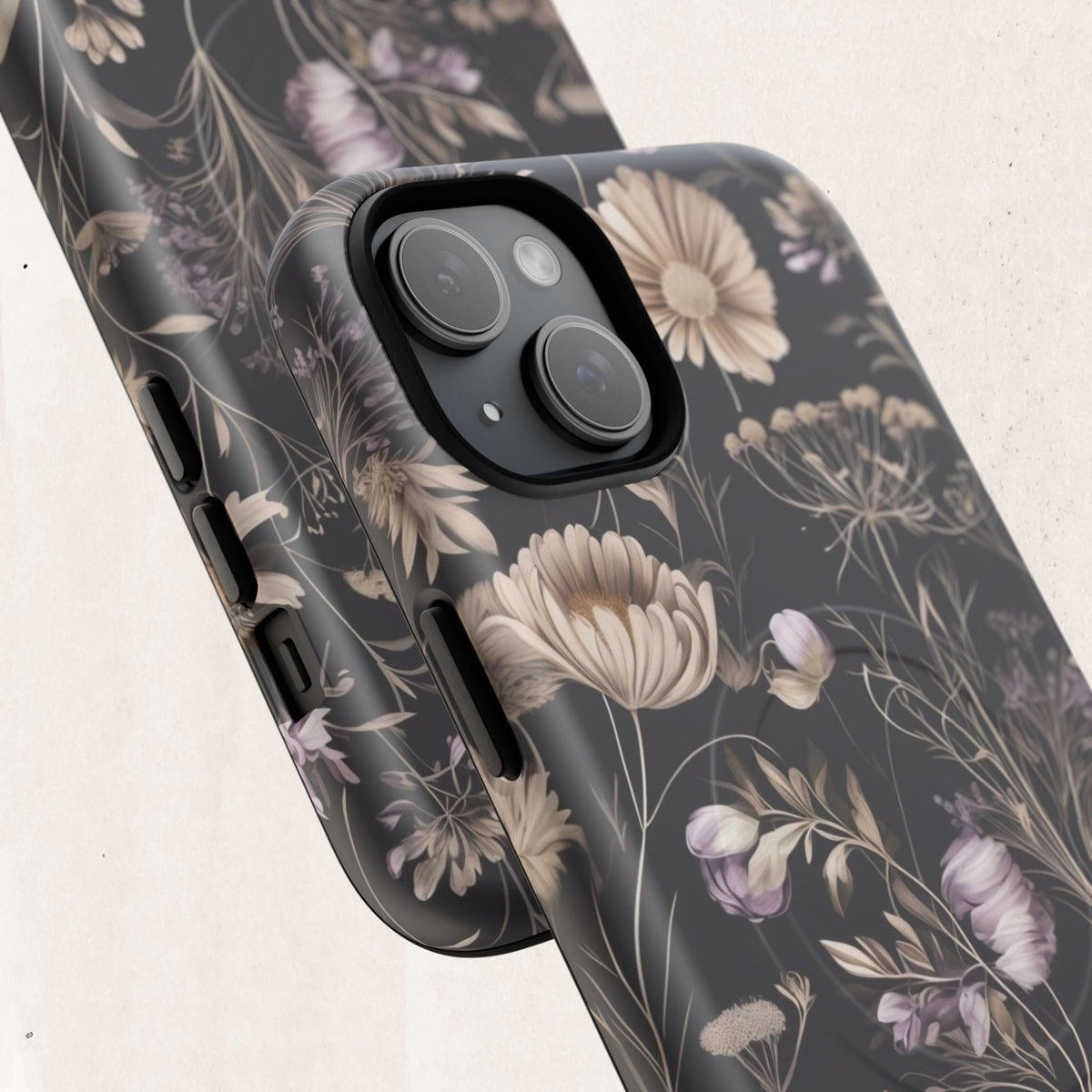 Floral Noir Tough Magnetic Phone Case