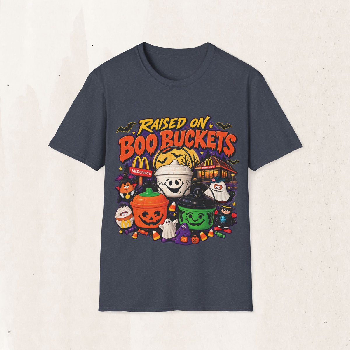 Halloween "Raised on Boo Buckets" Tee
