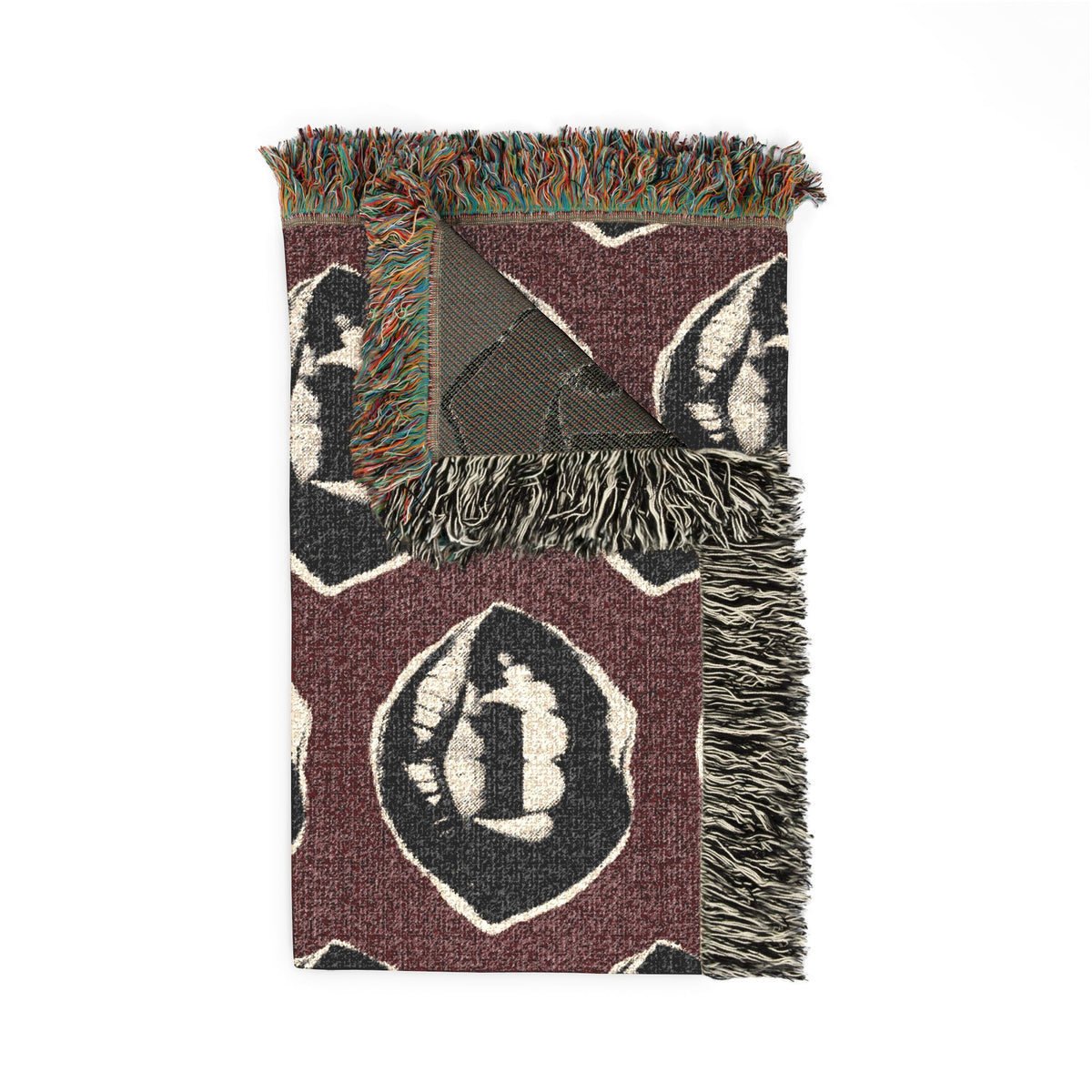 Vampire Fangs Woven Blanket Printify