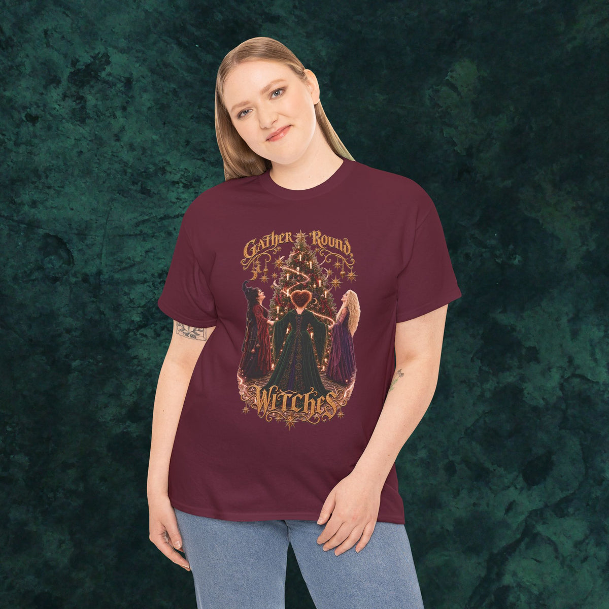 Sanderson Sisters Christmas Tee | Gather 'Round Witches! Printify