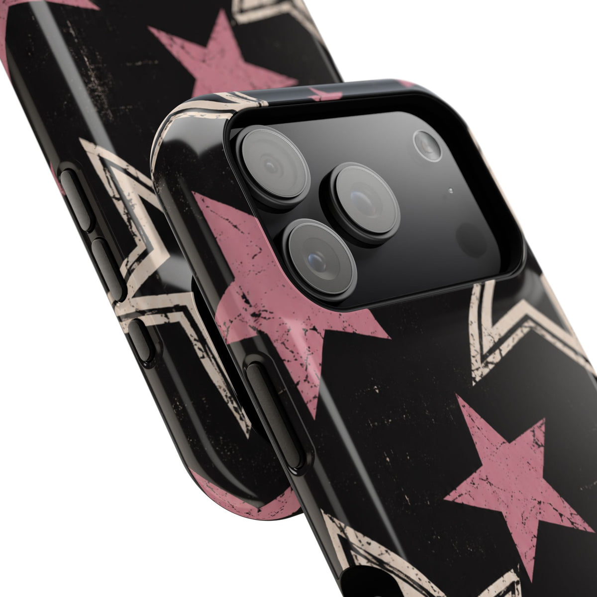 Pink Retro Stars Magnetic Phone Case, alternate view
