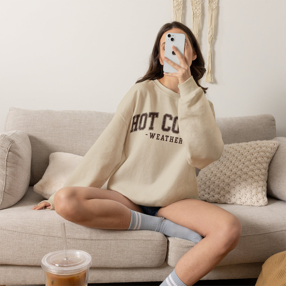 Hot Cocoa Weather cozy winter sweatshirt
