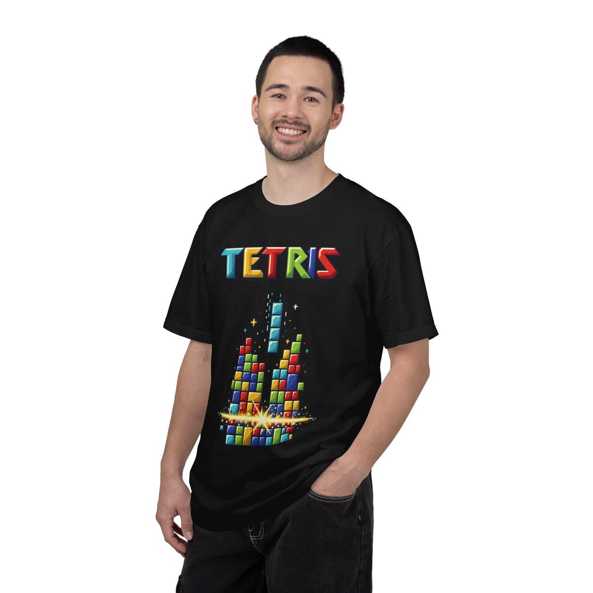 Tetris Block Stack Graphic Tee