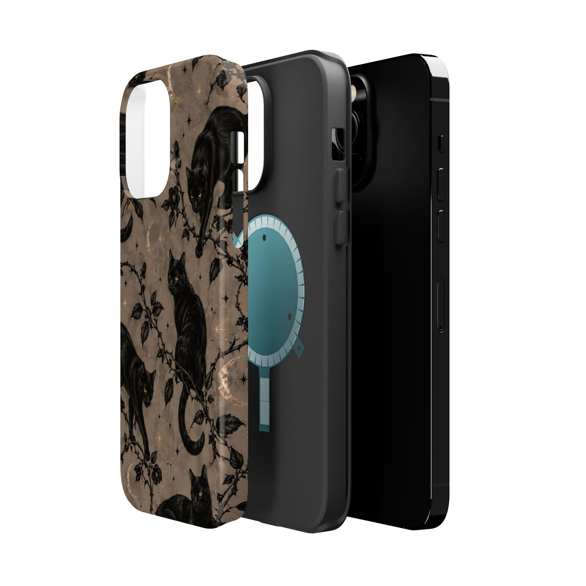 Vintage Black Cats Tough Phone Case, alternate view