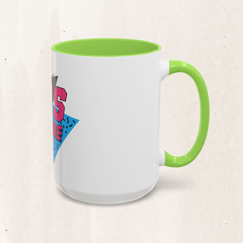 80's Made Me Retro Coffee Mug — Neon 80s Vintage Design (11oz & 15oz)