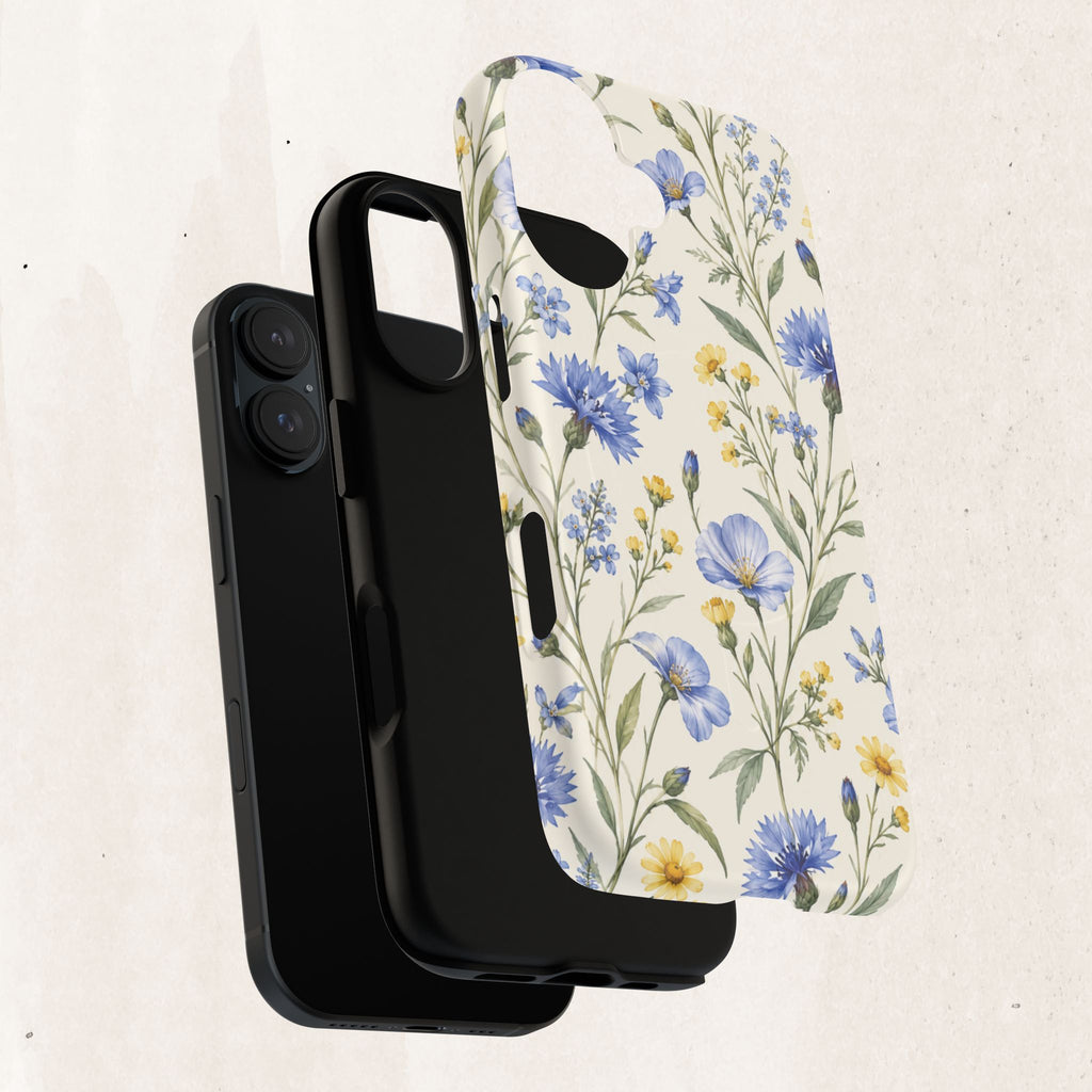 Floral Blue Cornflower  Magnetic Phone Case