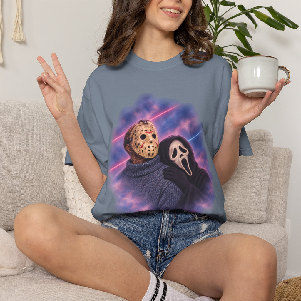 Jason Vorhees & Ghostface 80's Portrait Tee