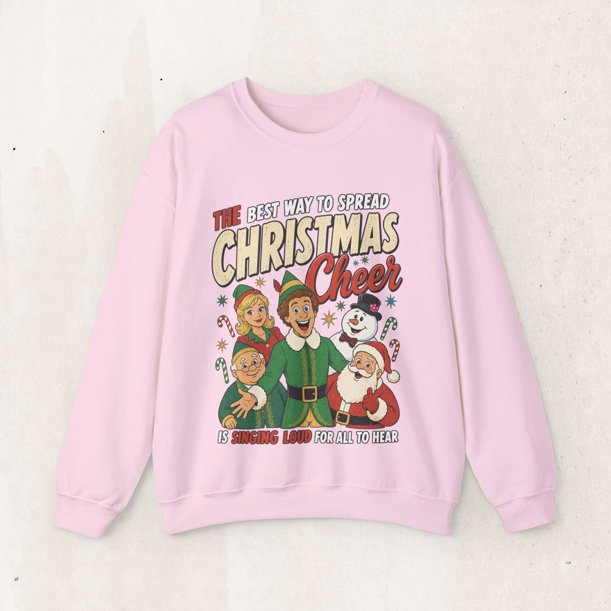 Elf "The Best Way to Spread Christmas Cheer" Christmas Crewneck Sweatshirt