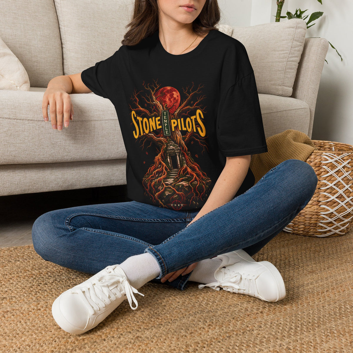 Stone Pilots Vintage Rock Tee in Black, alternate view