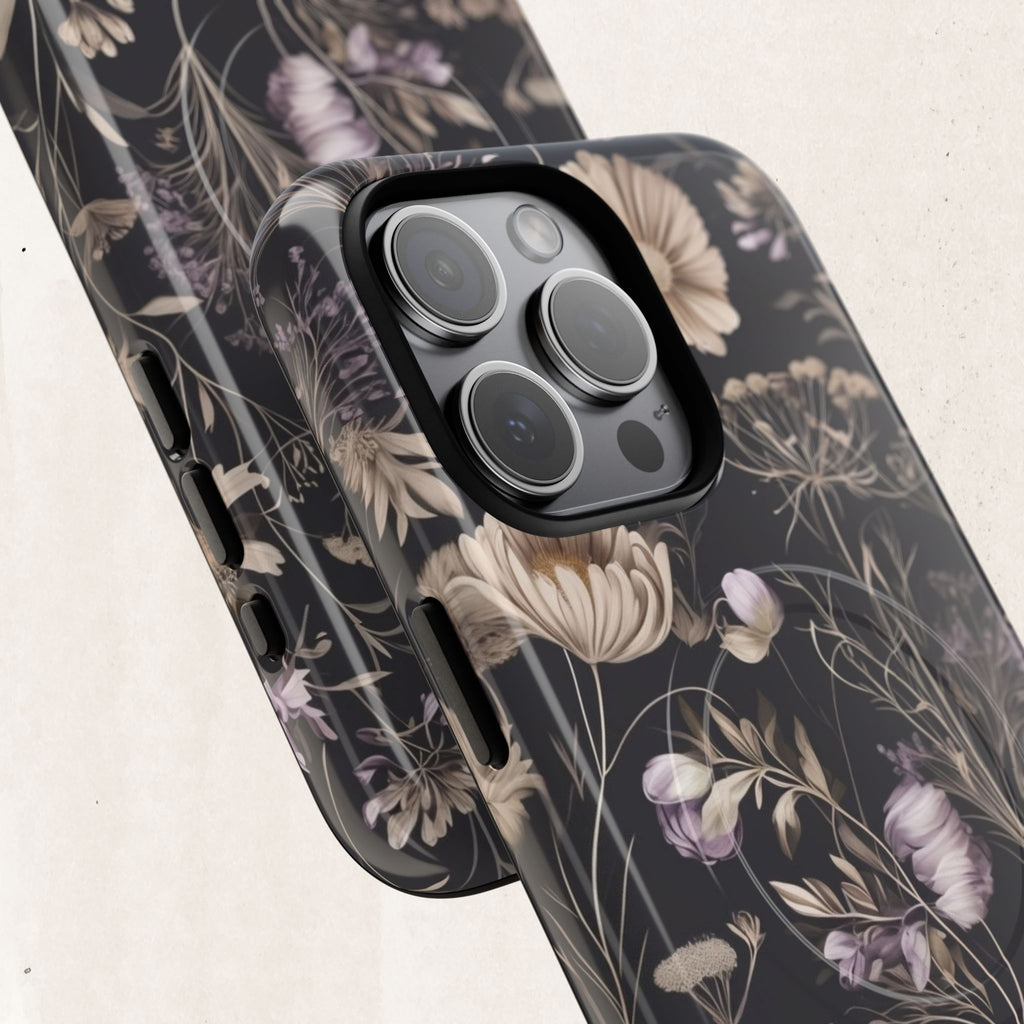 Floral Noir Tough Magnetic Phone Case