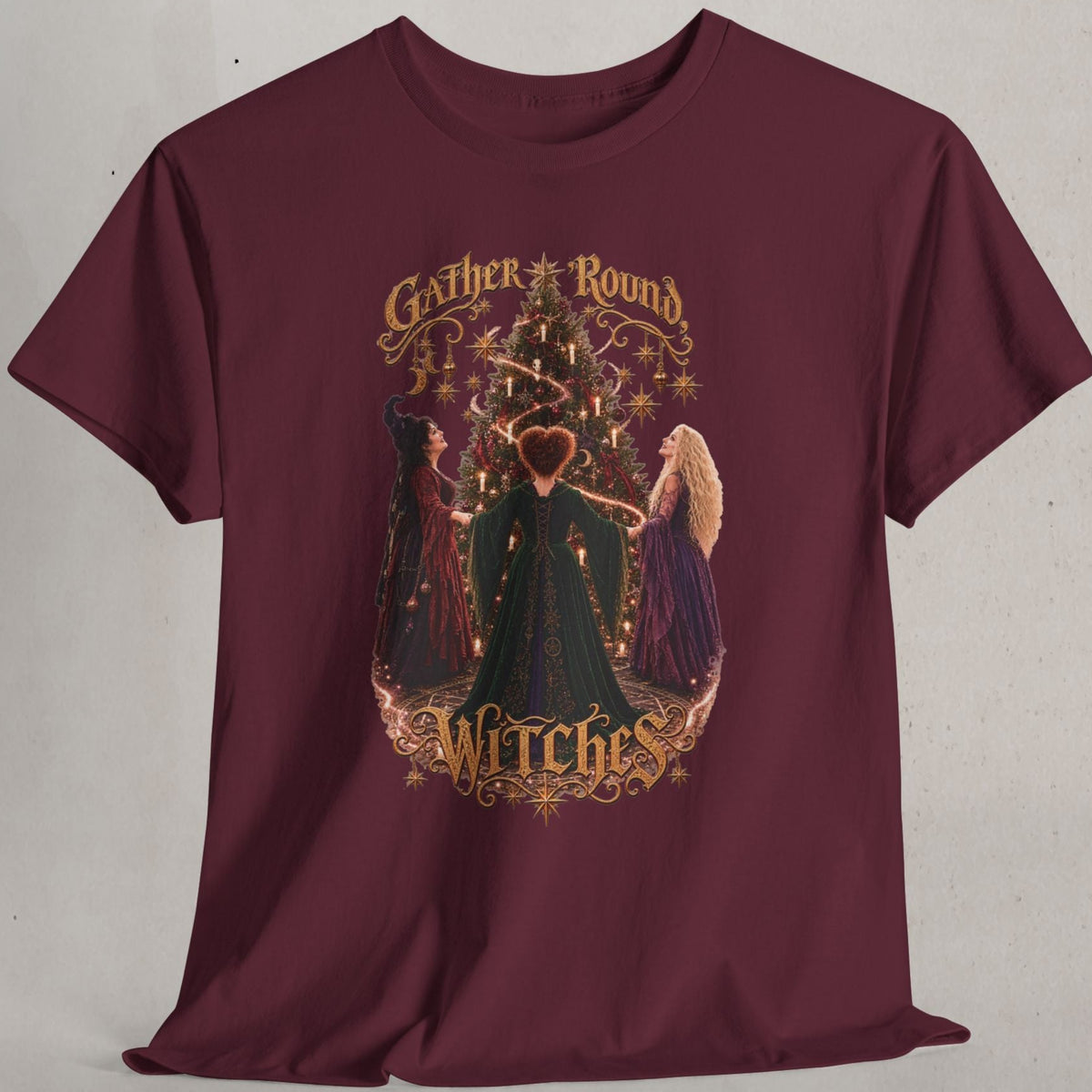 Sanderson Sisters Christmas Tee | Gather 'Round Witches! Printify