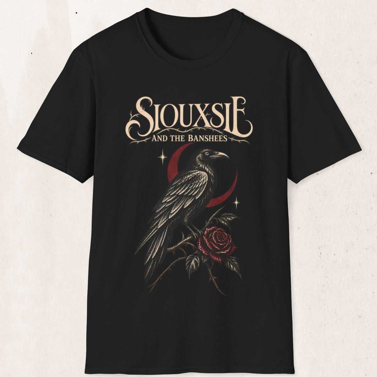 Siouxsie And The Banshees Vintage Raven Tee – Goth Band Shirt – Black