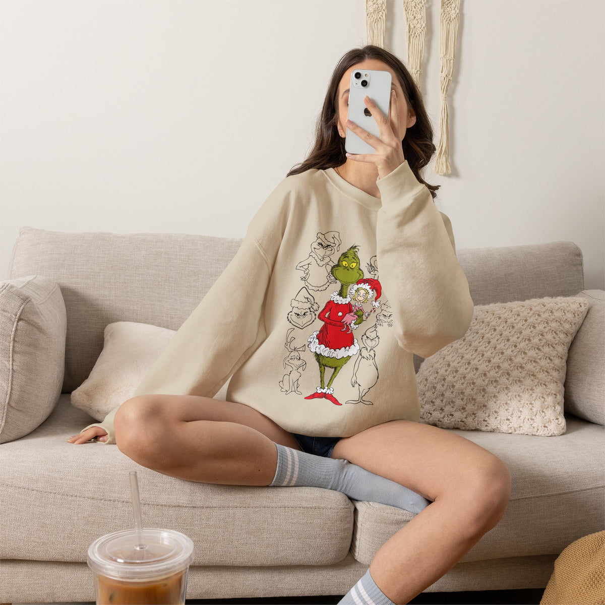 The Grinch Christmas Sweatshirt, Funny Grinch Crewneck