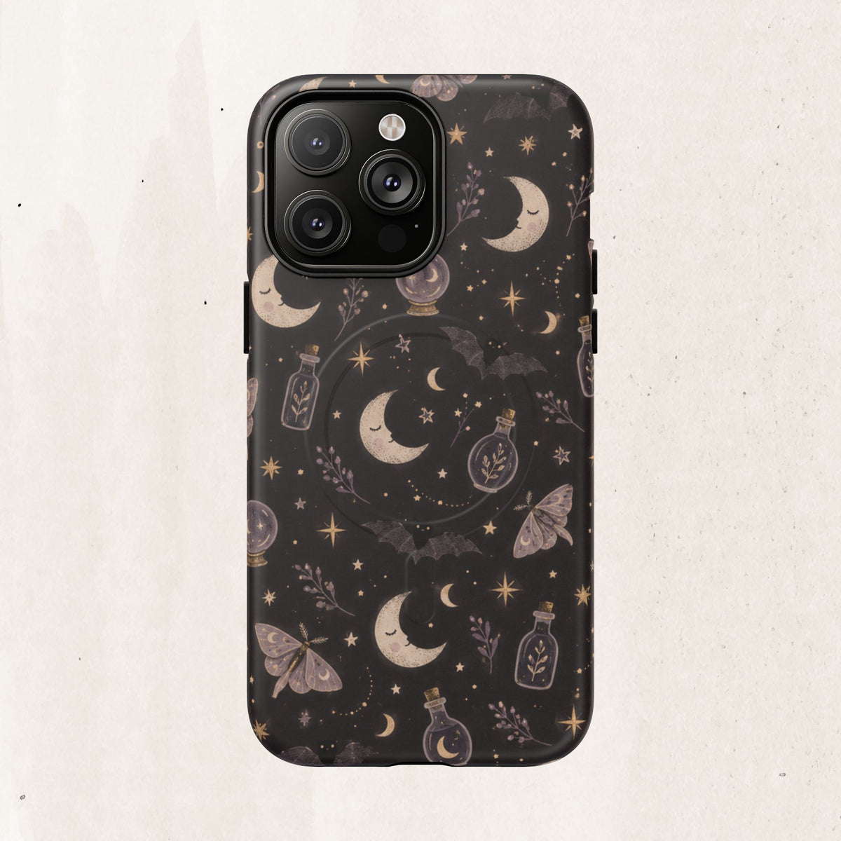 Moon & Moth Magnetic Phone Case — Celestial Protective Tough Case
