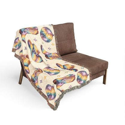 Rainbow Cowboy Woven Blanket