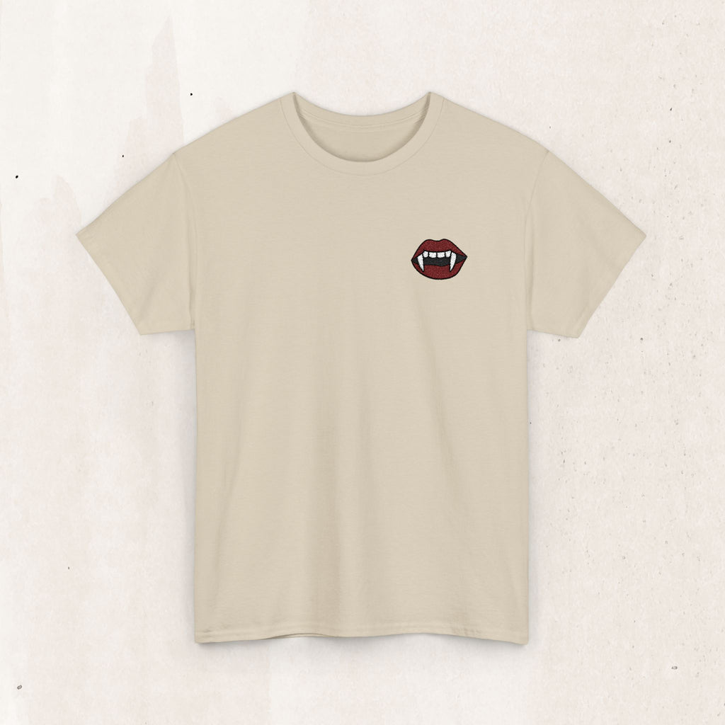 Embroidered Vampire Fangs Tee