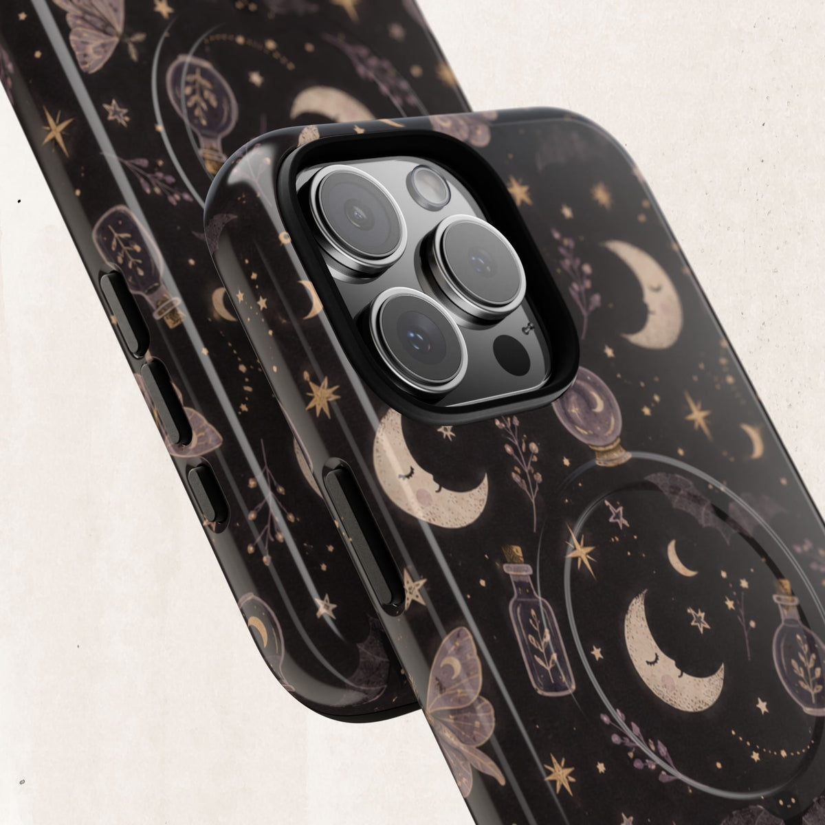 Moon & Moth Magnetic Phone Case — Celestial Protective Tough Case