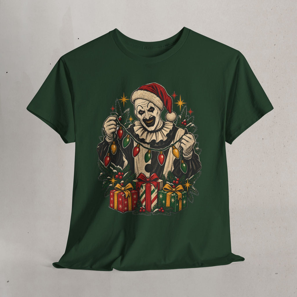 Christmas Art the Clown Tee — Terrifier Festive Horror T-Shirt