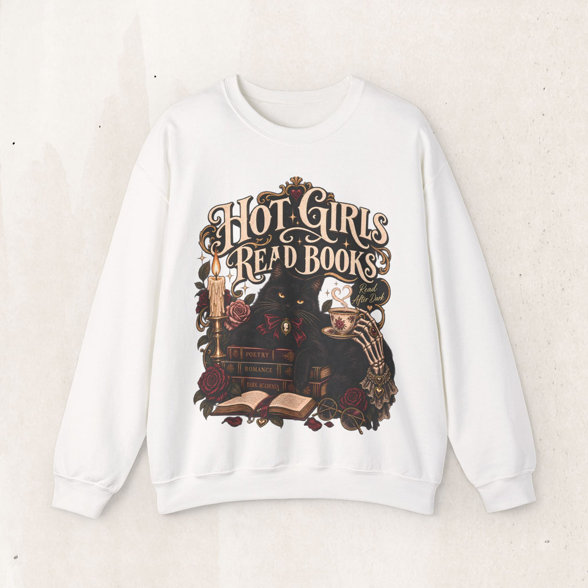 Hot Girls Read Books Crewneck Sweatshirt