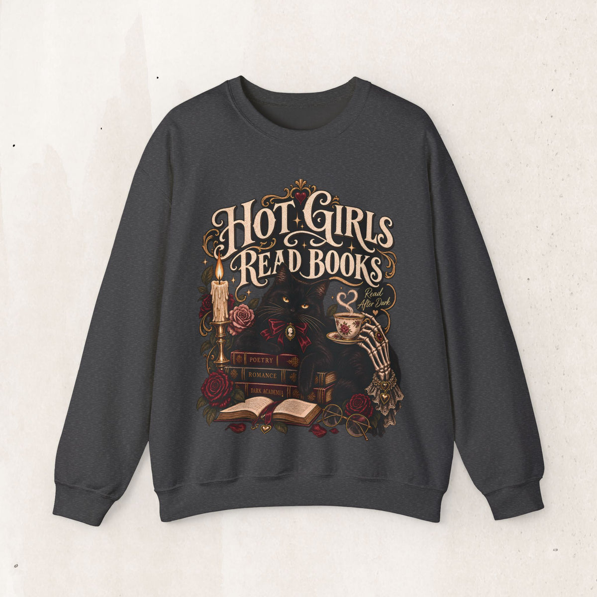 Hot Girls Read Books Crewneck Sweatshirt