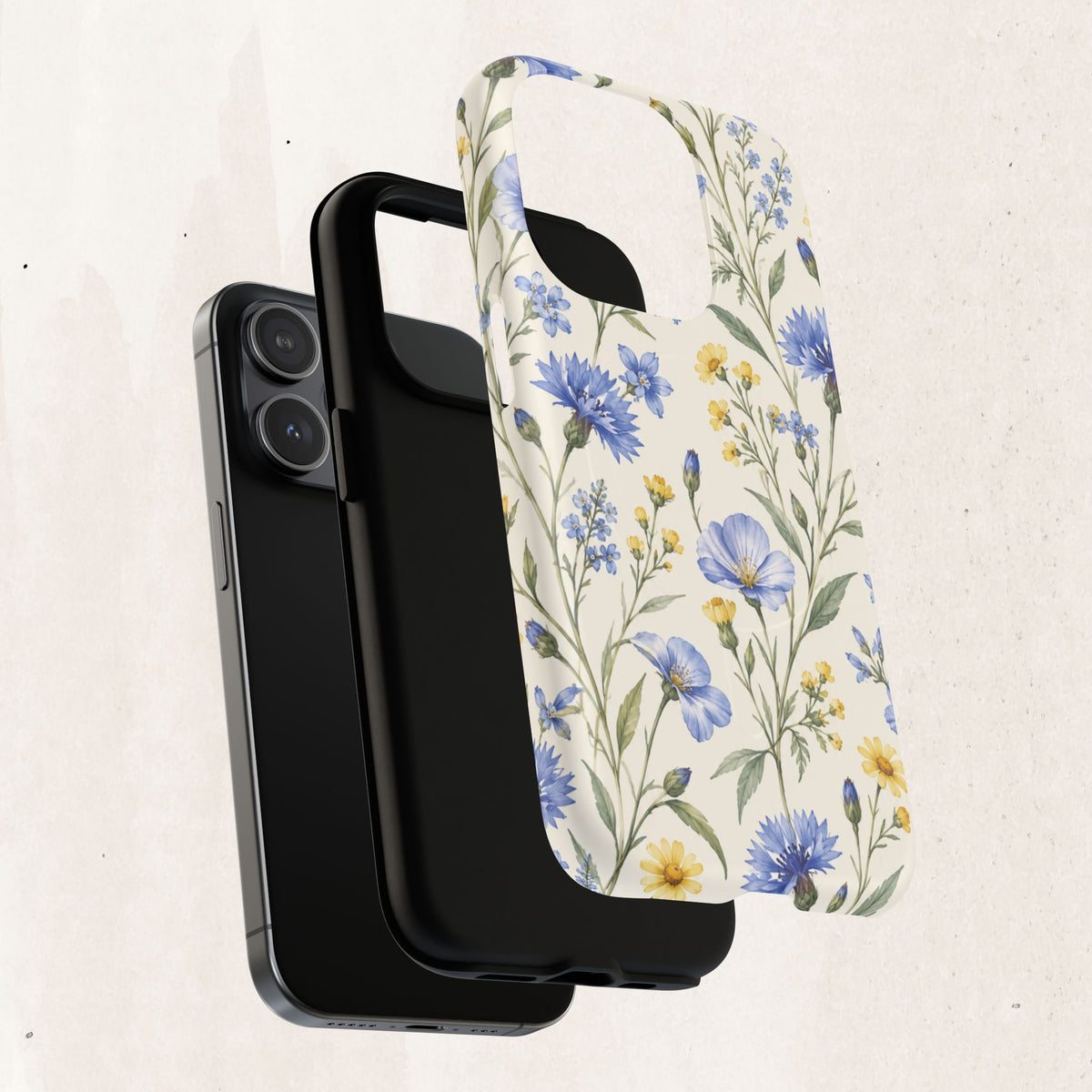 Floral Blue Cornflower  Magnetic Phone Case