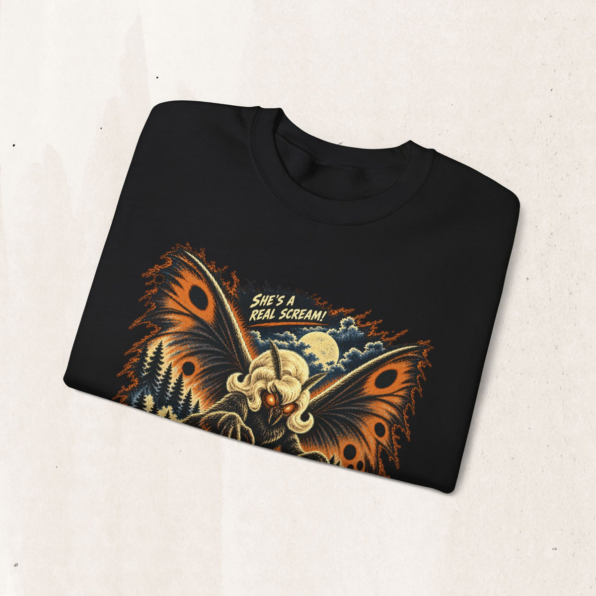 Mothmaam Retro Monster Crewneck Sweatshirt