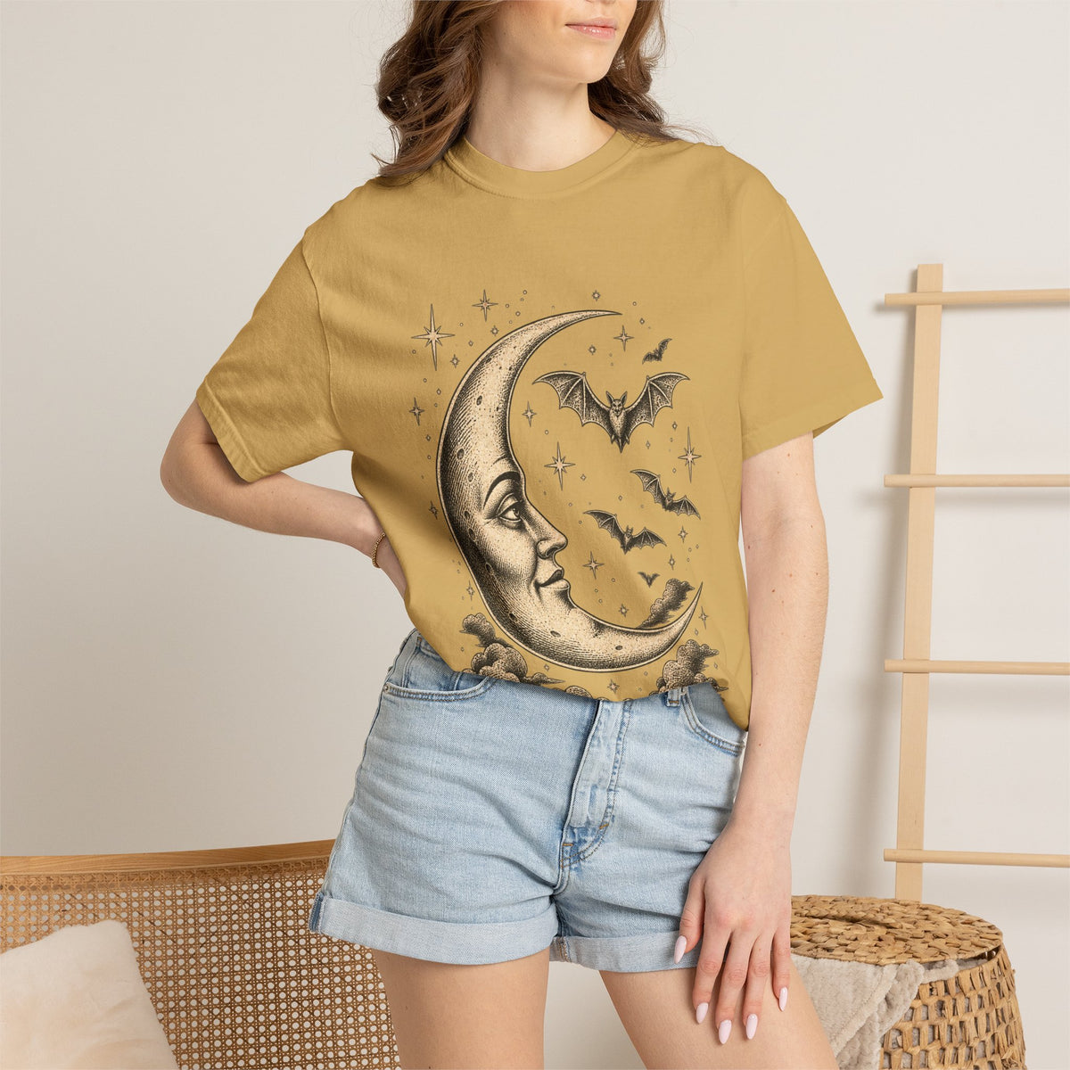Crescent Moon & Bats Tee