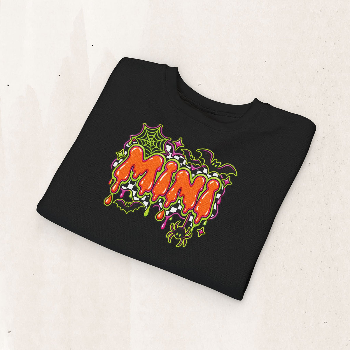Neon Drip Checkerboard "Mini" Design Sweatshirt