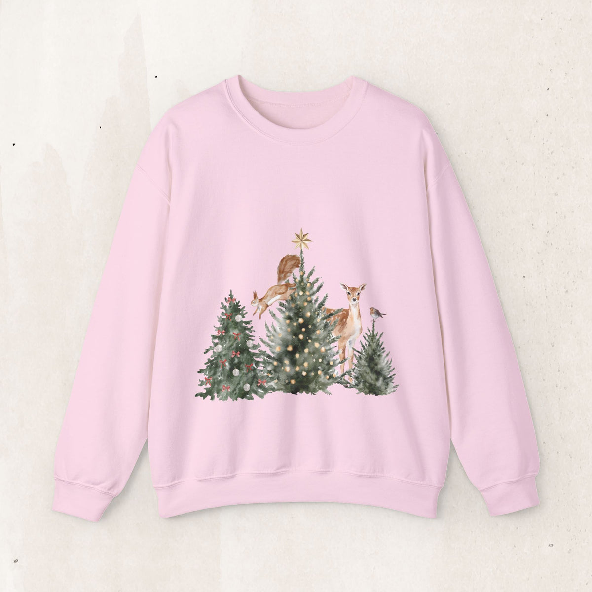 Christmas Woodland Deer Crewneck Sweatshirt