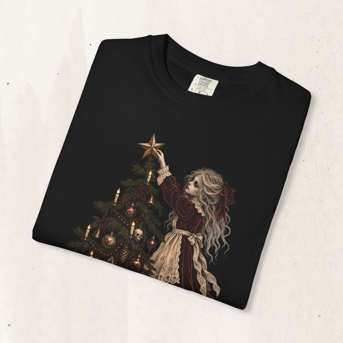 Victorian Ghost Girl Christmas Tee