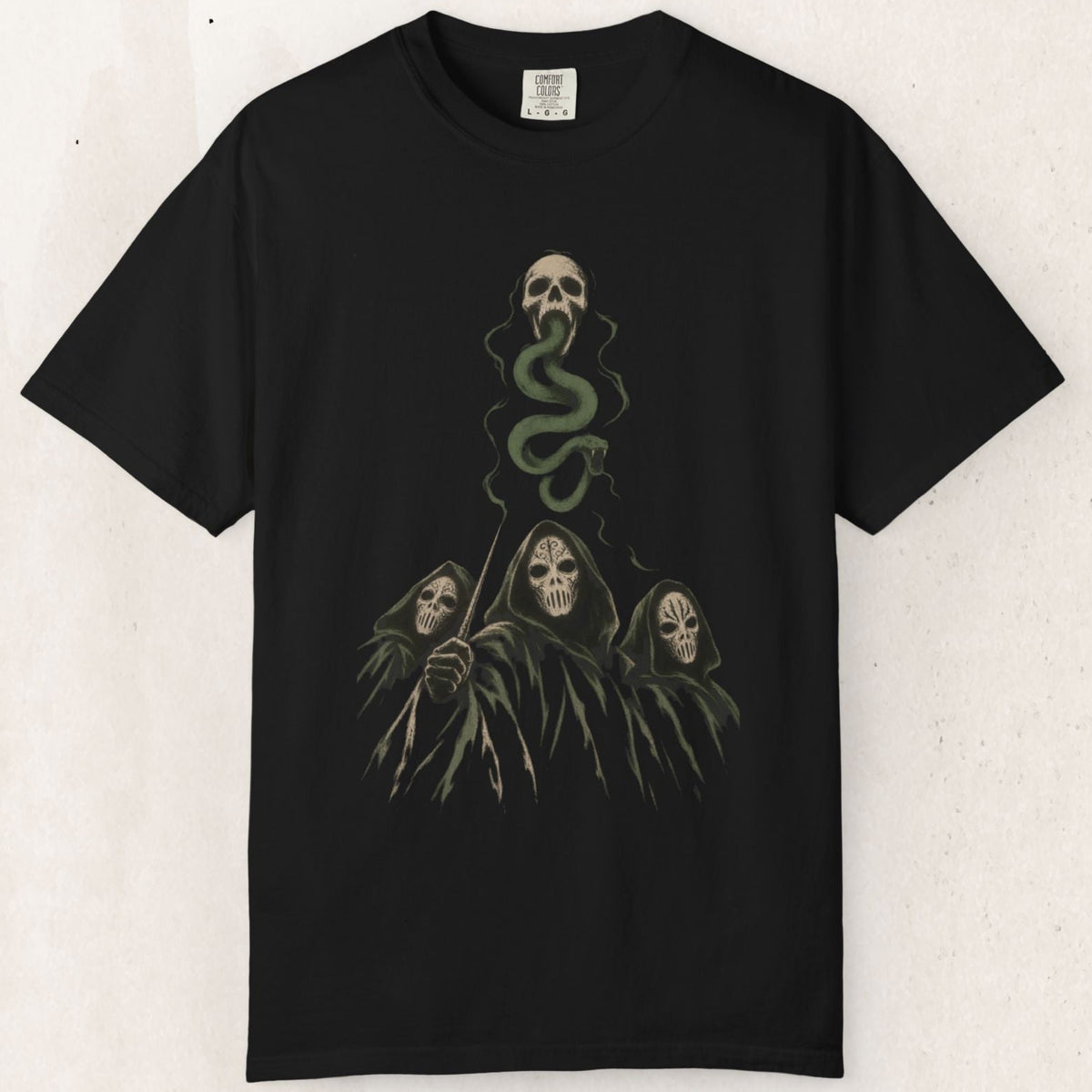 Death Eaters Dark Mark Tee – Wizarding Gothic Graphic – Black
