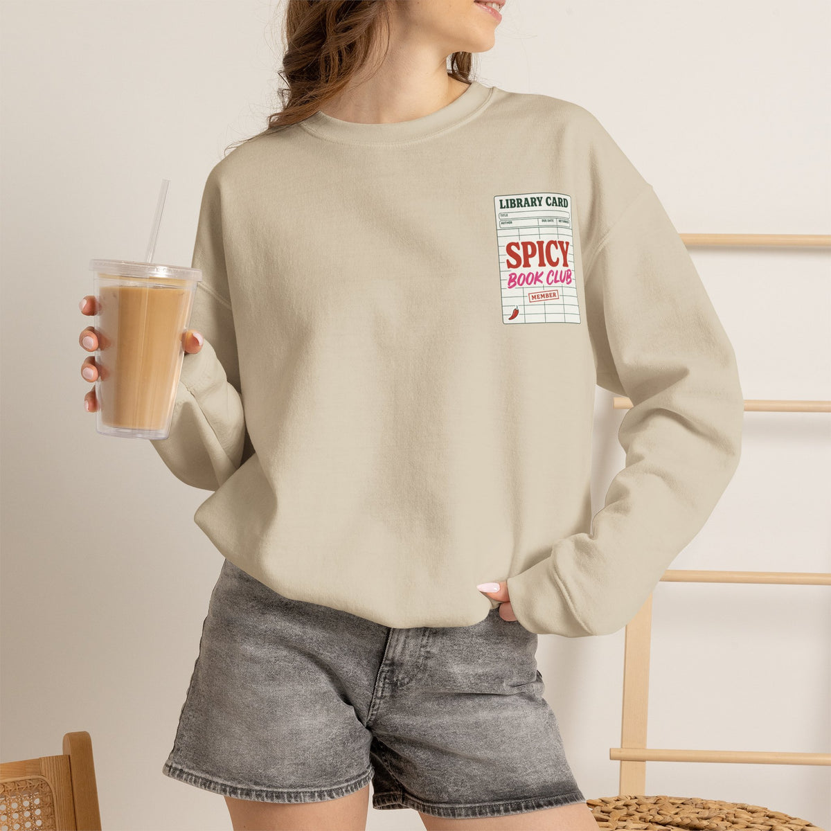 Spicy Book Club Crewneck Sweatshirt Printify
