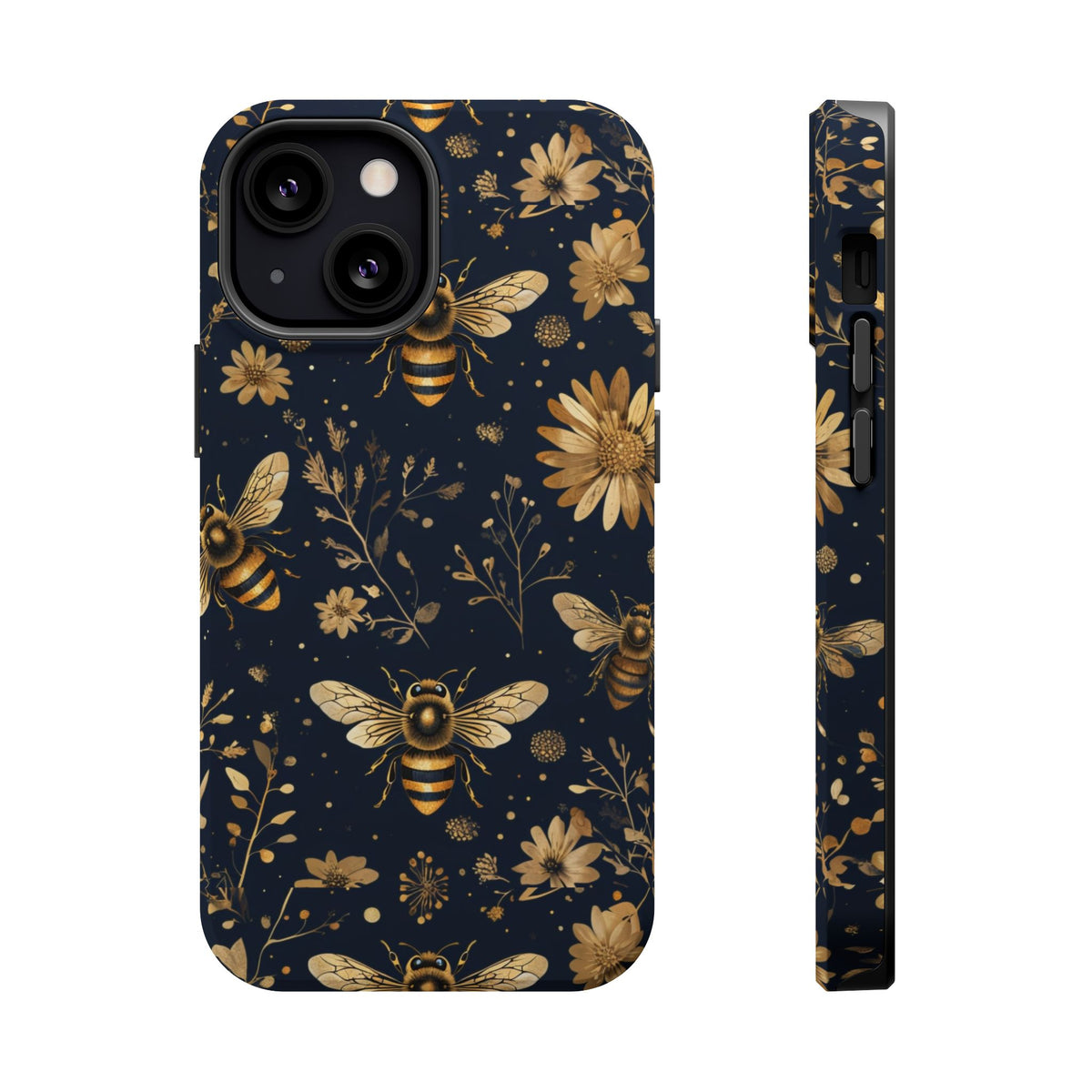 Gold Bees & Daisies Magnetic Tough Case, alternate view