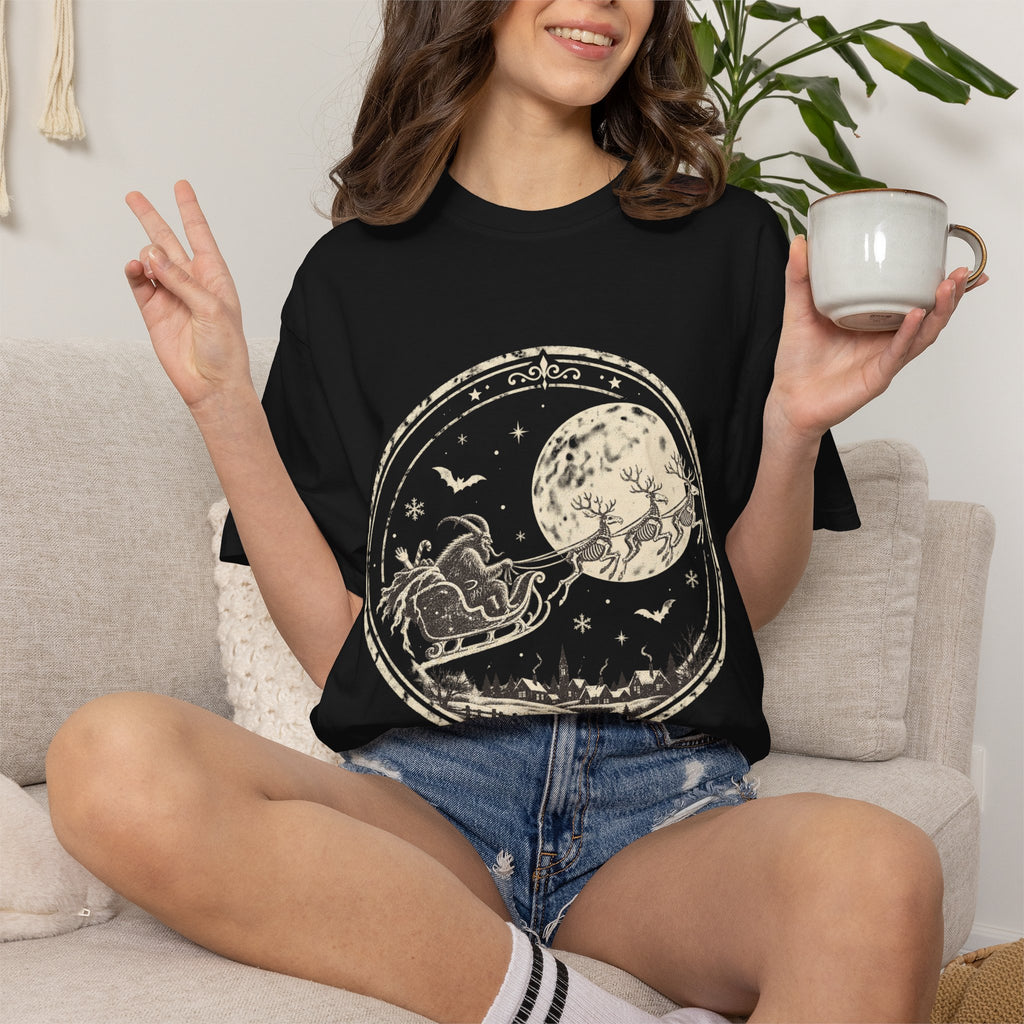 Krampus Moonlit Sleigh Tee
