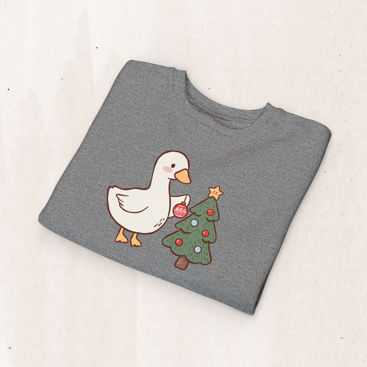 Decorating Duck Toddler Christmas Sweatshirt