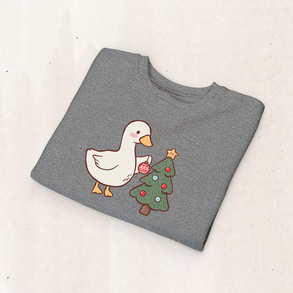 Decorating Duck Toddler Christmas Sweatshirt