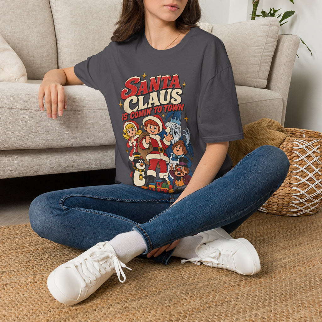 Santa Claus Is Comin' To Town Christmas Tee