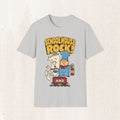 Schoolhouse Rock! Graphic Tee – Retro 70s Cartoon Shirt – Ice Grey
