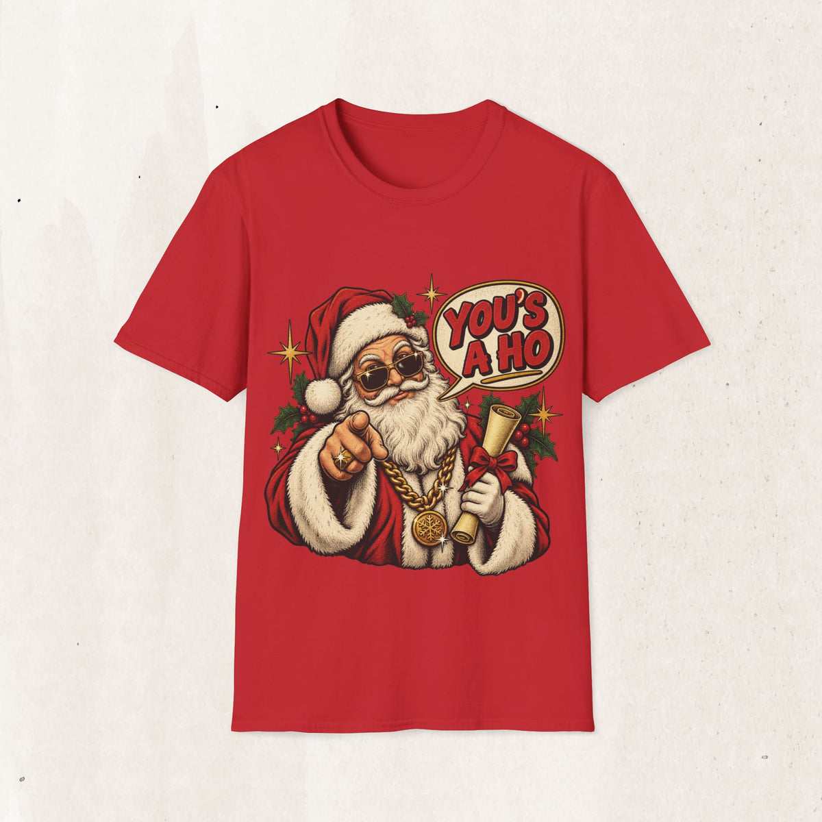 Santa Claus “You’s a Ho” Funny Christmas Tee