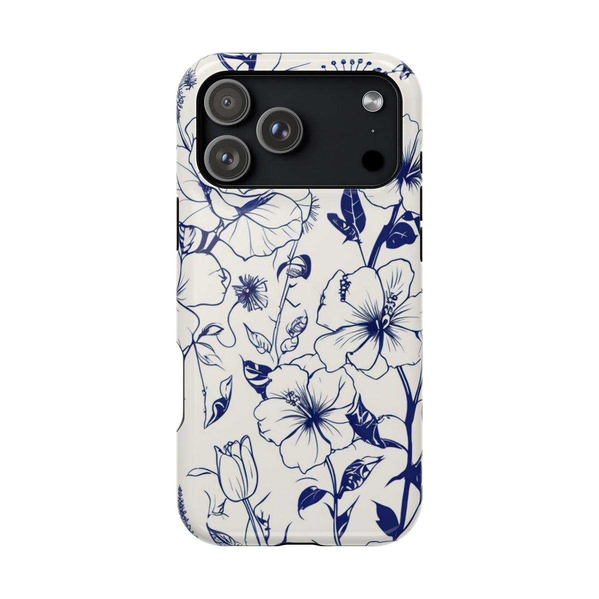 Floral Sketch Magnetic Phone Case, alternate view