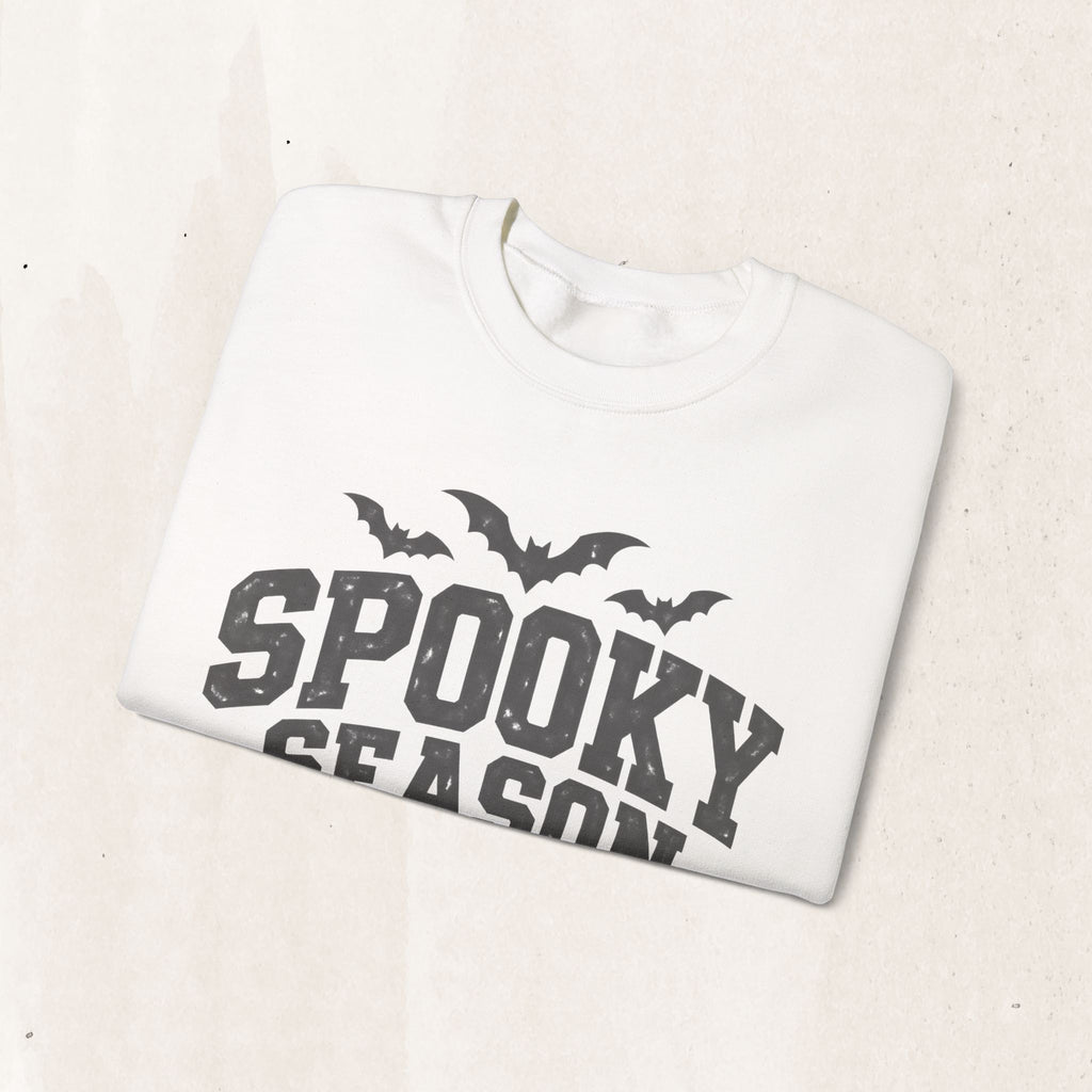 Spooky Season Sweatshirt — Halloween Bat Crewneck