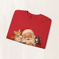 Santa and cats Christmas crewneck sweatshirt